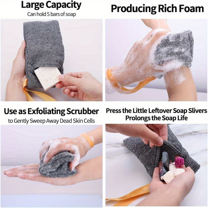 Exfoliating Soap Saver Pouch - Gray