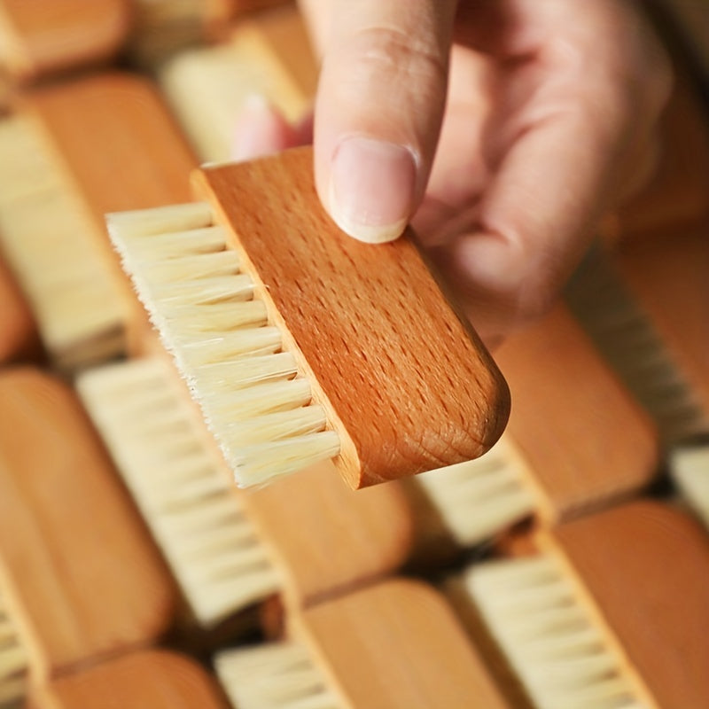 Cleaning Nail Brush, Firm Nature Wooden Sisal Scrub Brush For Toes And Nails
