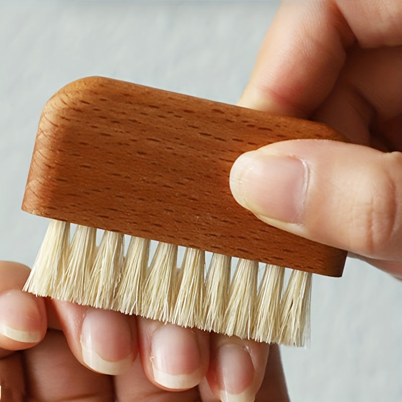 Cleaning Nail Brush, Firm Nature Wooden Sisal Scrub Brush For Toes And Nails